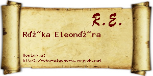 Róka Eleonóra névjegykártya