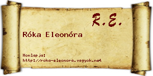 Róka Eleonóra névjegykártya